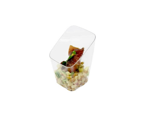 Sabert Finger Food PS ferde, szögletes alakú mini tálka 4 x 4 x 7 cm