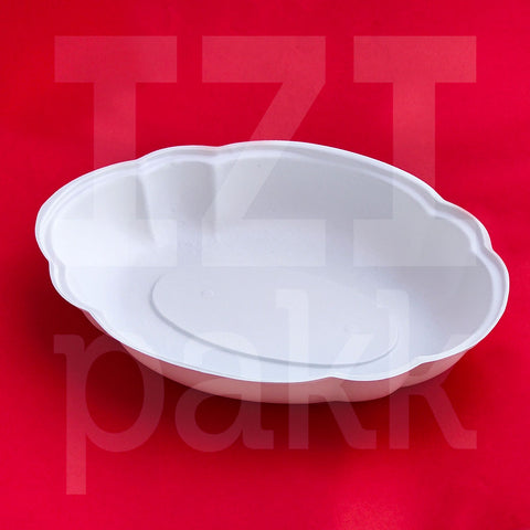 PS tálca, salátás tál, mély, ovális - 10 db/csomag