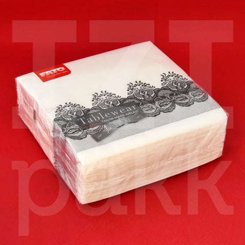 Fato Tablewear vallási, virág mintás jellegű papír szalvéta több színben - 50 darab / csomag - Bombay Nero