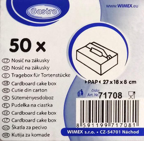Torta doboz, süteményes doboz, több méretben - 50 db