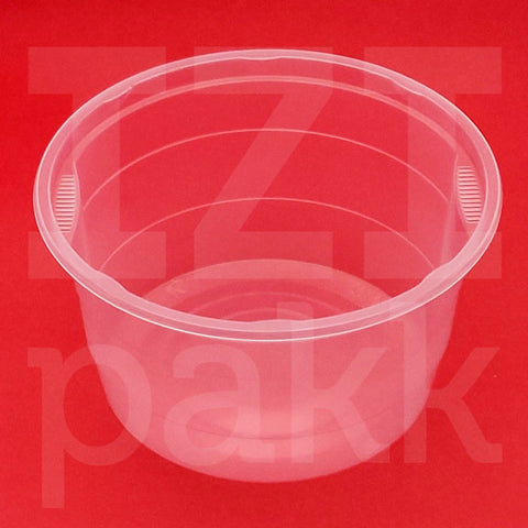 Gulyás tál, műanyag, natúr, áttetsző, víztiszta, 750ml, PP, tetőzhető - 50 darab - IZI Pakk