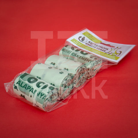 Kutya zacsi - BIOLÓGIAILAG LEBOMLÓ - kedvenc piszok-zacskó, kutya sétáltatáshoz - 80 db/cs