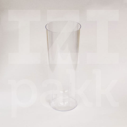 Pohár, long drink, műanyag, átlátszó, víztiszta, 3 dl - 10 db