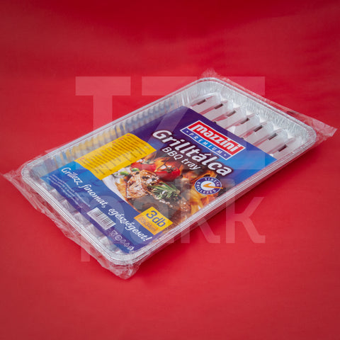 Grilltálca - 23x34cm - BBQ tray - Mazzini - 3db/csomag