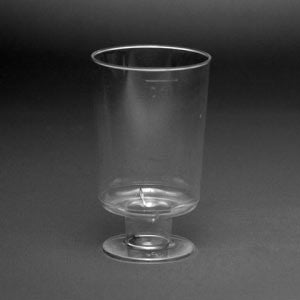 Pohár, boros, műanyag, átlátszó, "vízszínű" 1dl, 100ml