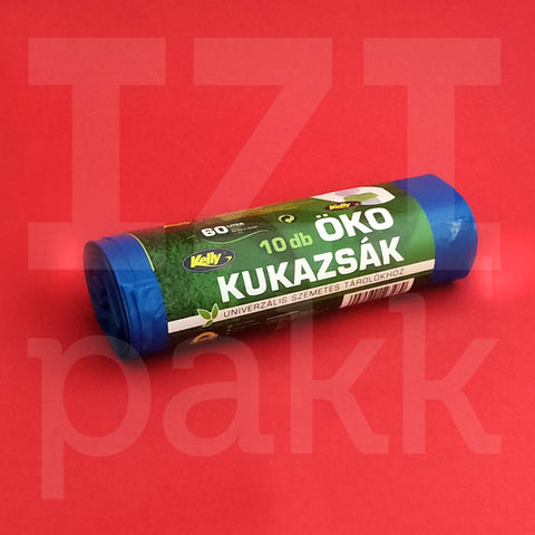 Szemetes zsák, Kuka zsák, ÖKO, 60L, 10 db - 1 csomag