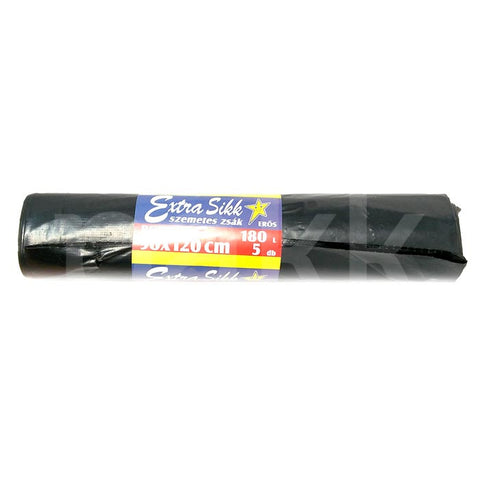 Szemetes zsák, Extra Sikk, 180l, 5db erős - 1 csomag - IZI PAKK
