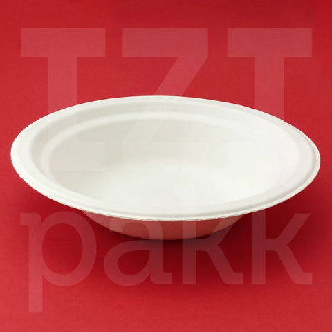 Bio mély tányér, lebomló, cukornád anyagú, 400-700 ml, fehér - 50db
