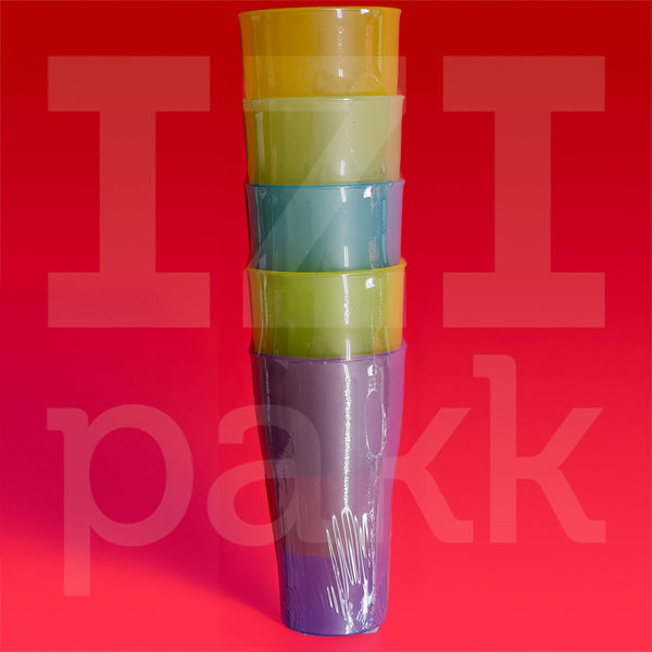 Repohár, fesztiválpohár, neon színek, 4,5 l - 5 darab