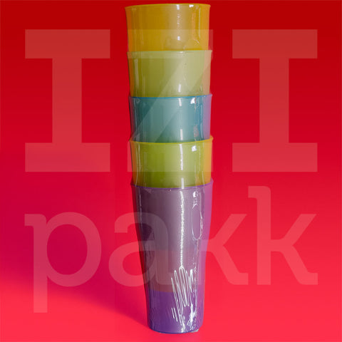 Repohár, fesztiválpohár, neon színek, 4,5 l - 5 darab