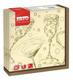 Fato BRINDISI, pezsgő mintás, ünnepi szalvéta - ötven darabos csomag