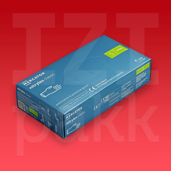 Mercator egyszer használható nitrylex classic kesztyű.