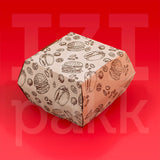 Arizona hamburger doboz nyomott mintával, két szín - 50 db