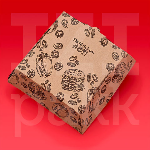 Arizona hamburger doboz nyomott mintával 