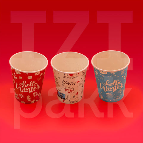 Coffee to go Hello Winter Mix karácsonyi mintás papírpohár - 50 db / csomag