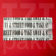 Hot-Dog-os, fehér zacskó, tasak, Takeaway&amp;street food felirattal nyomott, téglalap alakú, formájú - 300db