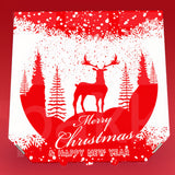 Pizza doboz, 32cm, csapott "Merry Christmas" - 100 db