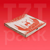 Pizza doboz, 32cm, "Merry Christmas", két féle kivitel - 100 db