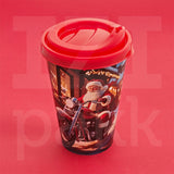 Karácsonyi repohár, 4 féle ünnepi mintával és műanyag fedéllel, 4 dl - 1 db