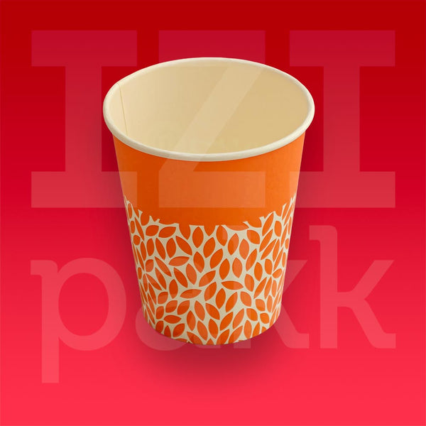 Coffee to go 250 ml-es papír pohár leveles több szín - 50 db