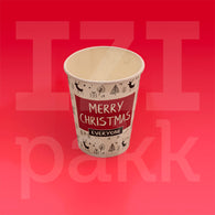 Coffee to go papír pohár "Merry Christmas" Karácsony mintával - két méretben
