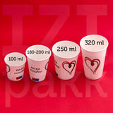 Ria-Ria-Hungária papír pohár nemzeti- és szívmintás, több méretben - 50db / csomag