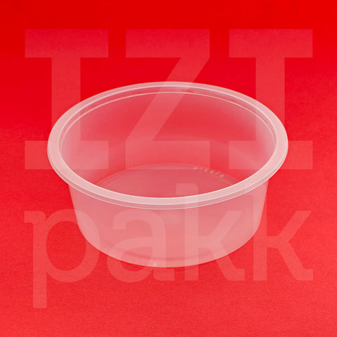 Kerek tál natúr, áttetsző, víztiszta, több méretben. Tetőzhető. 500 ml