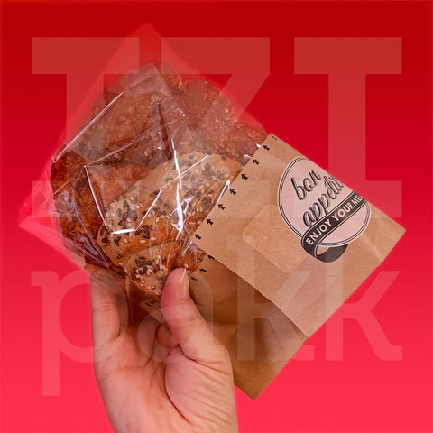 Snack/burger papírtasak celofánnal