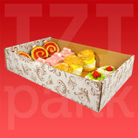 Süteményes doboz + tető, két méretben - 25 db / csomag, összehajtható