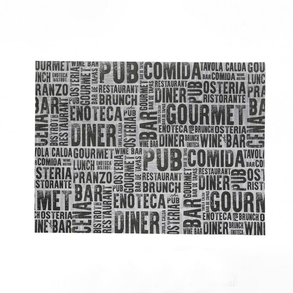 In Fibra tányér alátét "gourmet" fekete-fehér mintával, papír - 250 darab / csomag