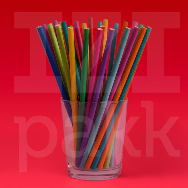 Szívószál papír egyesével csomagolt Tessera színes 8mm x 210mm 500db/csomag