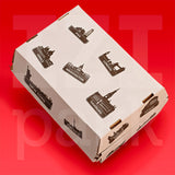 Arizona hamburger doboz városos mintával 190x130x110 mm - 50 darab / csomag