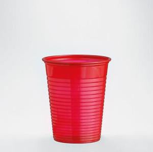 Pohár, műanyag, piros színben, Festaioli, 2dl - 50 db - piros