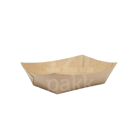 Csónak tálca - papír, barna, 300ml - IZI Pakk Webáruház