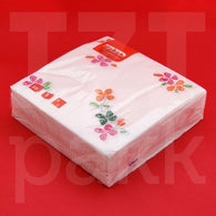 Fato Happy flowers fehér virág mintás papír szalvéta - 50 darab / csomag - 33 x 33 cm, 2 rétegű