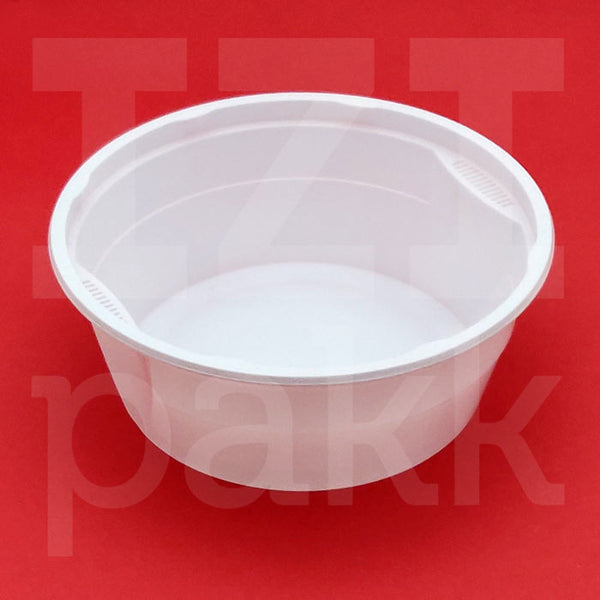 Gulyás tál, műanyag, fehér, 500 ml, PP, tetőzhető - 50 db
