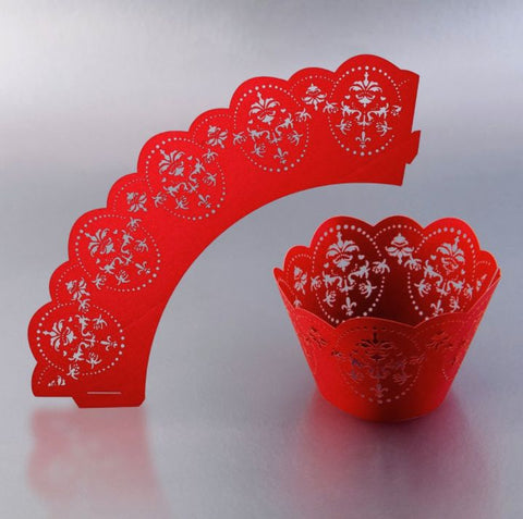 "Kecses Orchideák" muffingyűrű, piros - IZI pakk