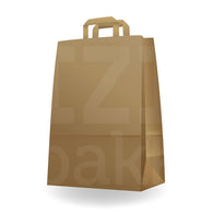 Papír tasak, táska, barna színű, több méretben - 50 db / csomag