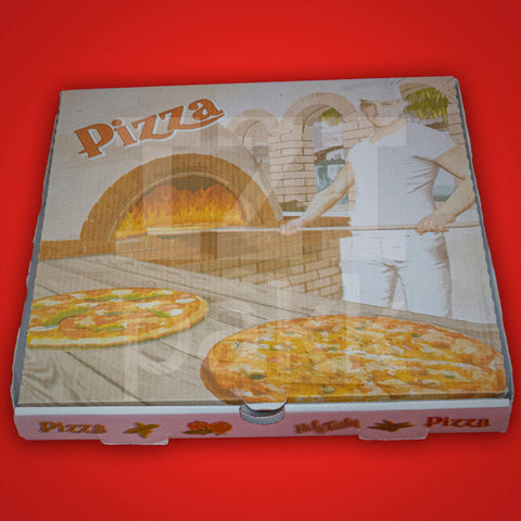 Pizza doboz, "Clooney pizzasütő mester", mintás, több méretben - 100 db