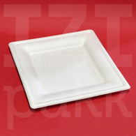 Papír tányér, menütányér, fehér, szögletes, Chinet tányér - 20-26 cm oldalhossz, két méretben kapható, 50db